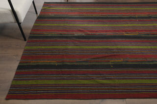 Vintage Oversized Striped Rug - Thumbnail