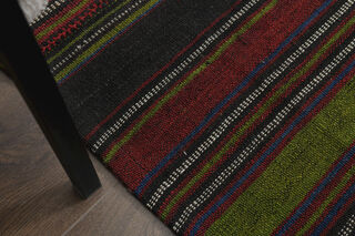 Vintage Oversized Striped Rug - Thumbnail