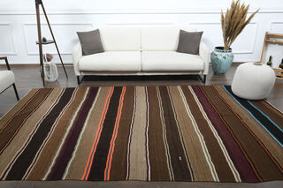 Striped Vintage Kilim Rug - Thumbnail