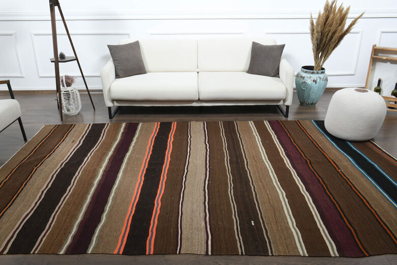 Striped Vintage Kilim Rug