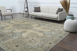 Brown Green Vintage Area Rug - Thumbnail