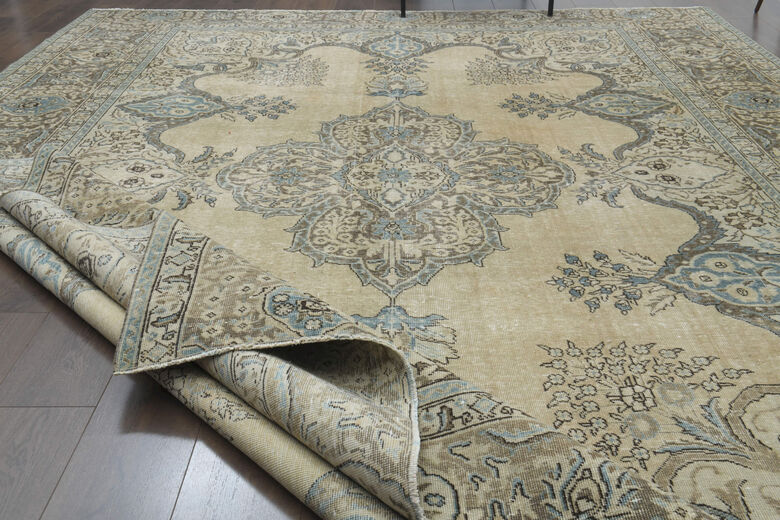 Brown Green Vintage Area Rug