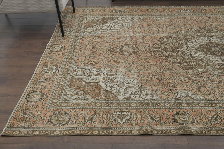 Orange Brown Area Rug