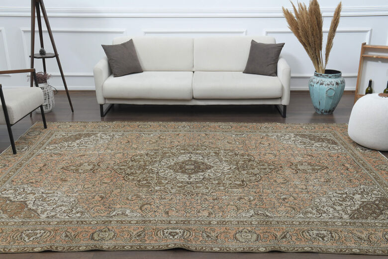 Orange Brown Area Rug