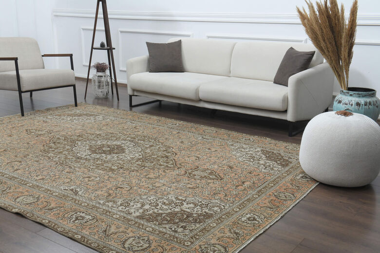 Orange Brown Area Rug