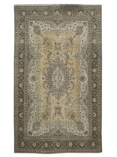 Orange Brown Antique Rug - Thumbnail