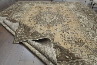 Orange Brown Antique Rug - Thumbnail