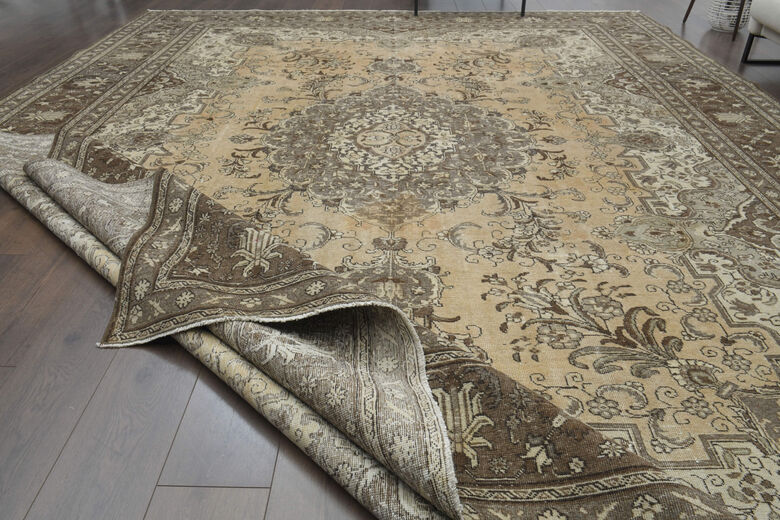 Orange Brown Antique Rug