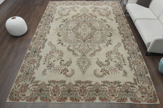 Handmade Beige Area Rug - Thumbnail