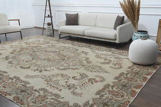 Handmade Beige Area Rug - Thumbnail