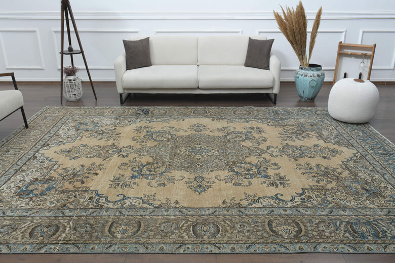 Faded Orange Brown Rug