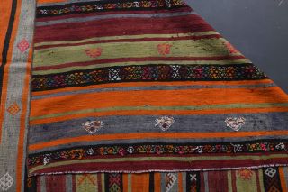 Vintage Kilim Wide Runner Rug - Thumbnail