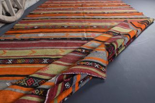 Vintage Kilim Wide Runner Rug - Thumbnail