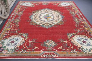 Vibrant Red - Vintage Oversized Anatolian Area Rug - Thumbnail