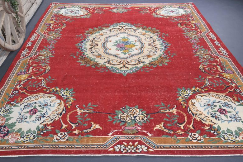 Vibrant Red - Vintage Oversized Anatolian Area Rug