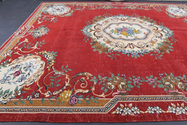 Vibrant Red - Vintage Oversized Anatolian Area Rug