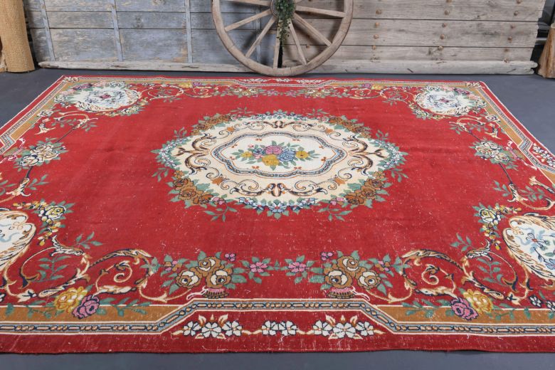 Vibrant Red - Vintage Oversized Anatolian Area Rug