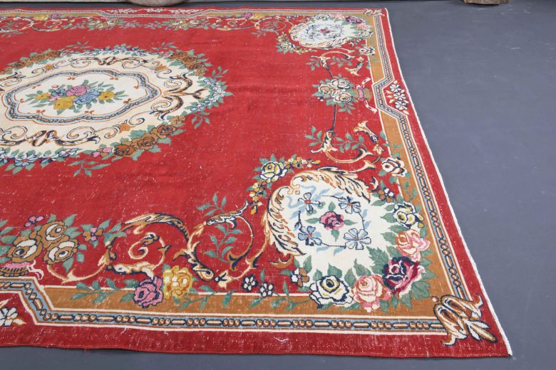 Vibrant Red - Vintage Oversized Anatolian Area Rug