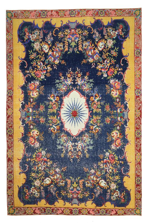 Vintage Oversized Oushak Area Rug