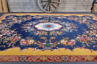 Vintage Oversized Oushak Area Rug - Thumbnail