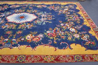 Vintage Oversized Oushak Area Rug - Thumbnail