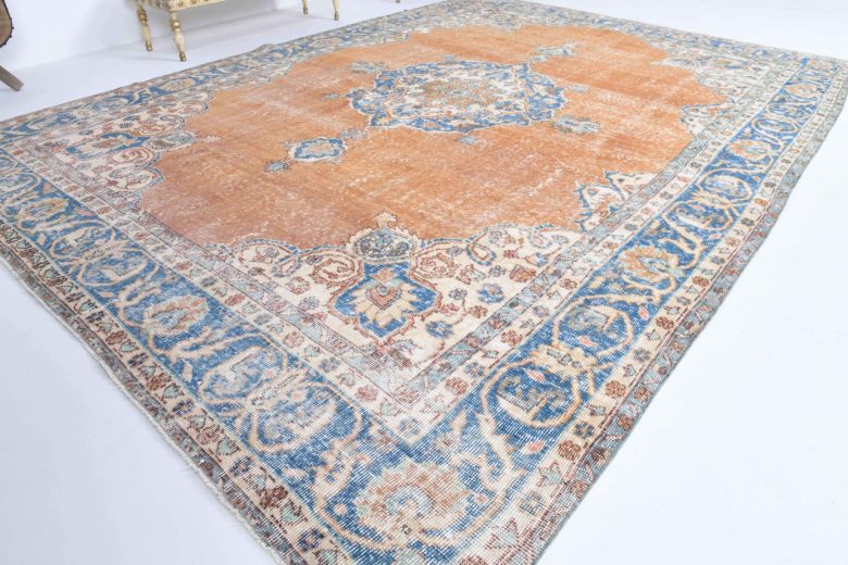 Semi-Antique Vintage Oversized Area Rug