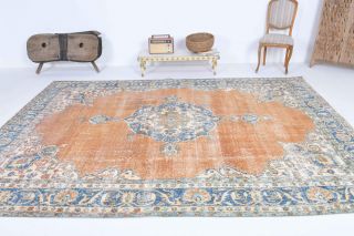 Semi-Antique Vintage Oversized Area Rug - Thumbnail