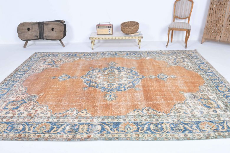 Semi-Antique Vintage Oversized Area Rug