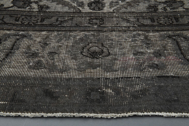Anatolian Black Vintage Turkish Area Rug