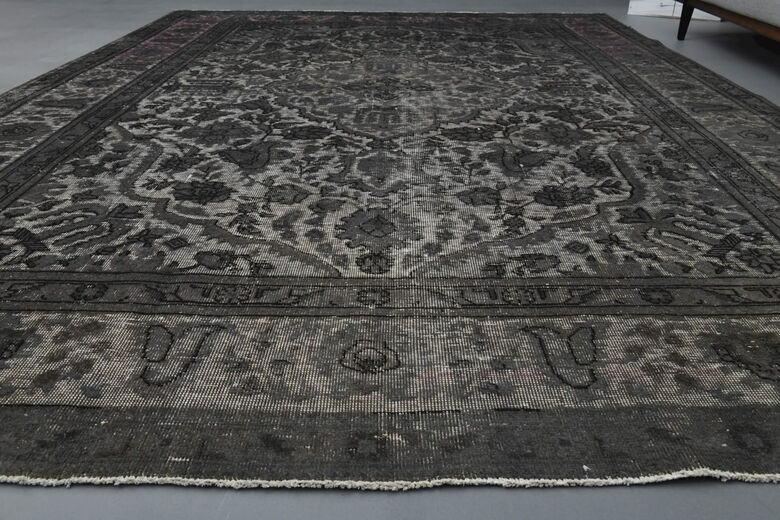 Anatolian Black Vintage Turkish Area Rug