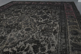 Anatolian Black Vintage Turkish Area Rug - Thumbnail
