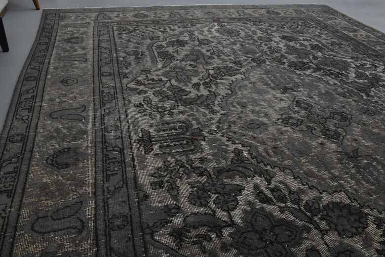 Anatolian Black Vintage Turkish Area Rug