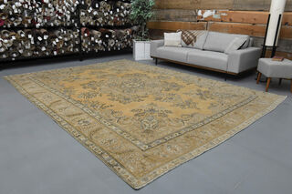 Oushak Oriental Vintage Oversize Rug - Thumbnail