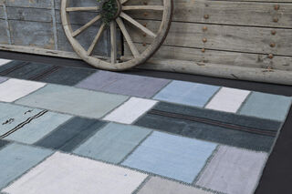 Shades of Blue - Large Patchwork Rug - Thumbnail