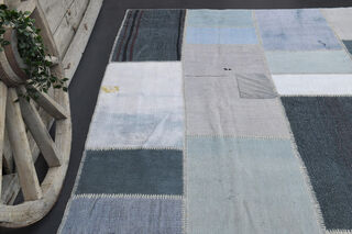 Shades of Blue - Oversized Patchwork Rug - Thumbnail