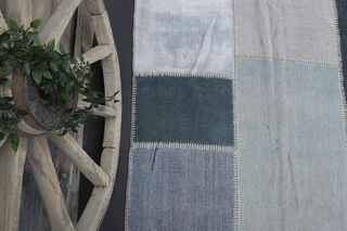 Shades of Blue - Oversized Patchwork Rug - Thumbnail