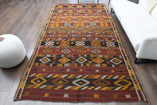 Vintage Area Kilim Rug - Thumbnail