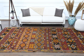 Vintage Area Kilim Rug - Thumbnail