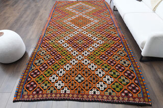 Vintage Turkish Kilim Rug - Thumbnail