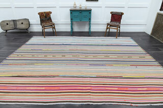 Handmade Vintage Area Kilim - Thumbnail