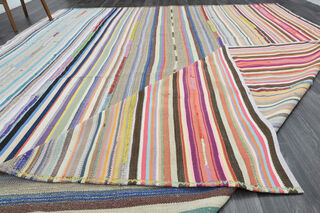 Handmade Vintage Area Kilim - Thumbnail