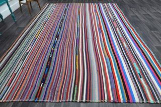 Vintage Multi-Color Kilim Rug - Thumbnail