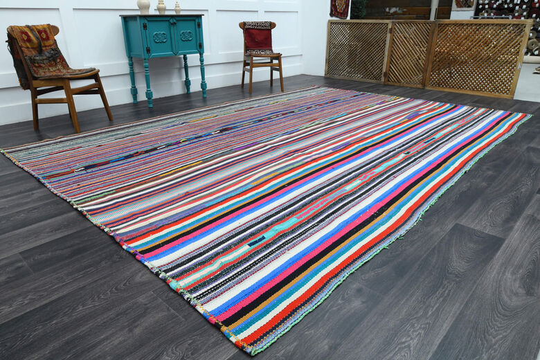 Vintage Multi-Color Kilim Rug