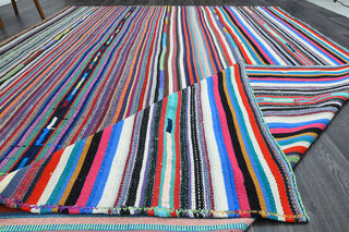 Vintage Multi-Color Kilim Rug - Thumbnail