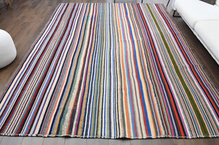 Striped Wool Kilim - Thumbnail