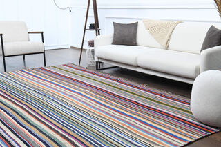 Striped Wool Kilim - Thumbnail