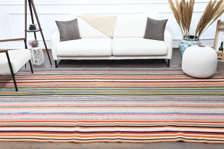 Oushak Kilim Wide Runner Rug