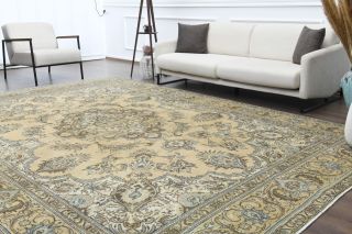 Heriz Persian Carpet - Vintage Oversized Rug - Thumbnail