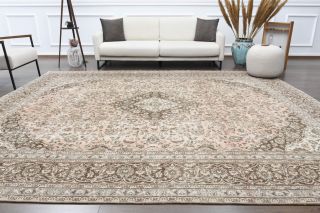 Persian Kashan - Vintage Oversized Rug - Thumbnail