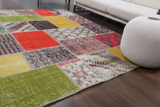 Vintage Patchwork Area Rug - Thumbnail